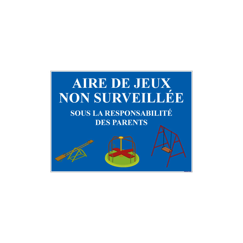 PANNEAU AIRE DE JEUX NON SURVEILLEE (H0203)