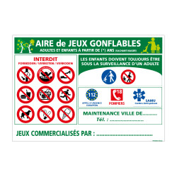 PANNEAU AIRE DE JEUX GONFLABLE (H0206)