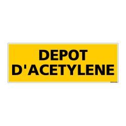 Panneau de Signalisation danger DEPOT D'ACETYLENE (C0140)