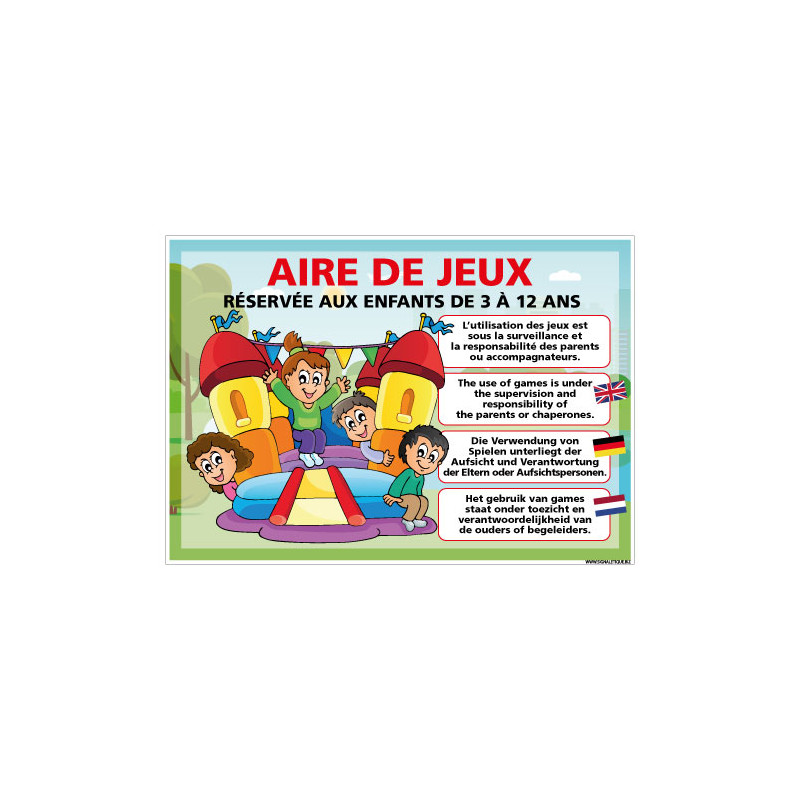 PANNEAU AIRE DE JEUX A PERSONNALISER (H0515-PERSO)