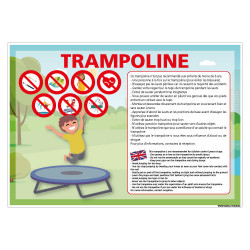 PANNEAU DE SIGNALISATION TRAMPOLINE (H0516)