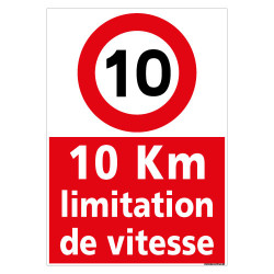 PANNEAU LIMITATION DE VITESSE A 10KM/H (D1125)