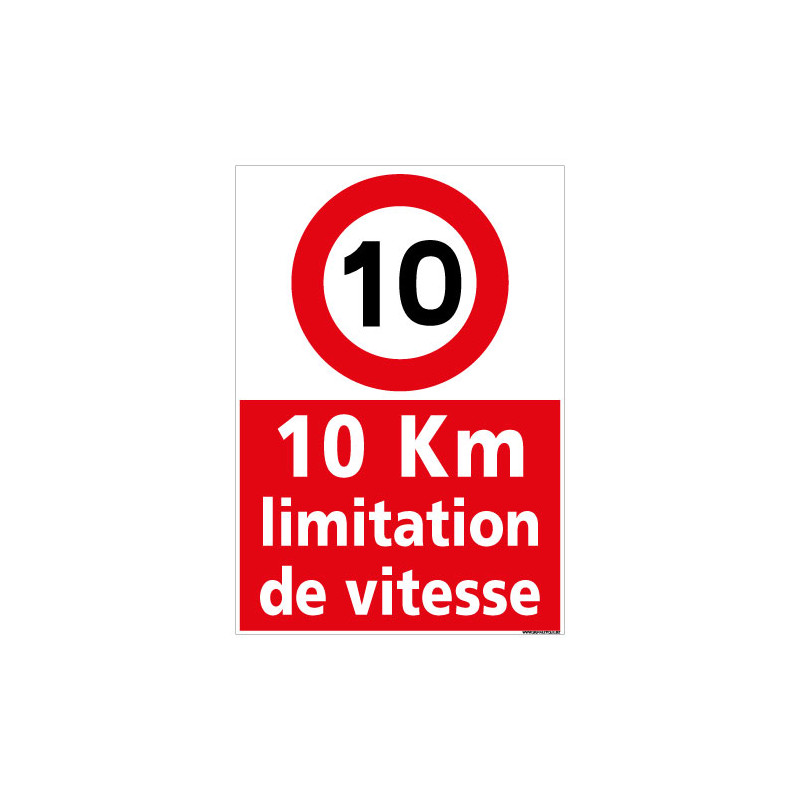 PANNEAU LIMITATION DE VITESSE A 10KM/H (D1125)