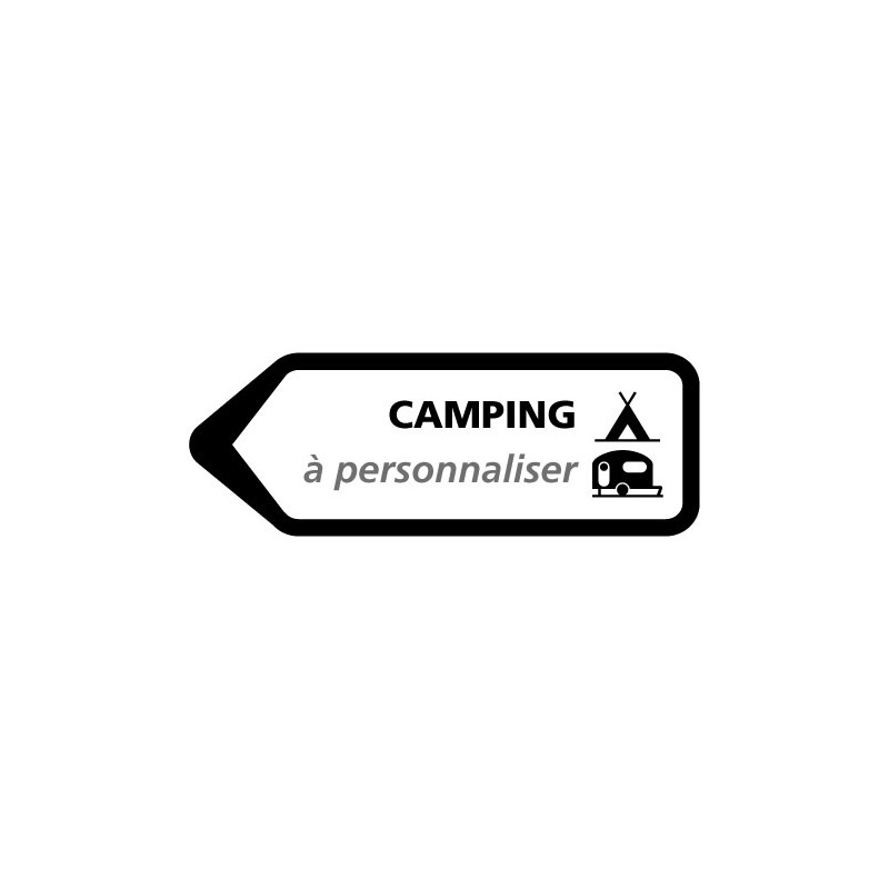 Flèche directionnelle GAUCHE CAMPING PERSONNALISER (H0212)