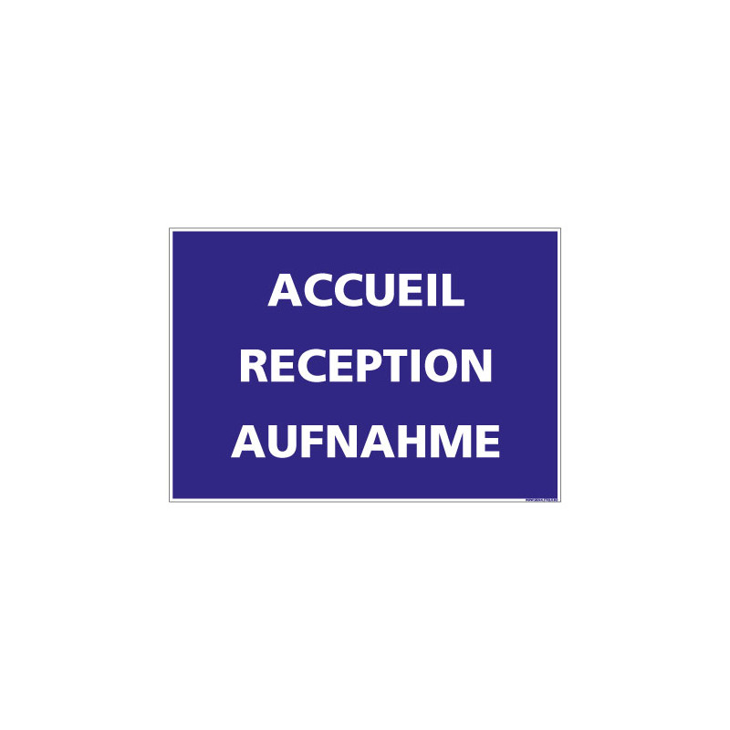 PANNEAU DE SIGNALISATION CAMPING ACCUEIL (H0218) Français-Anglais-Allemand