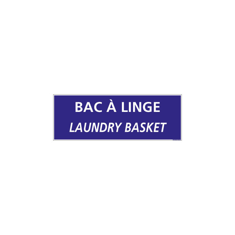 Panneau de Signalisation Camping BAC A LINGE (H0226) Français-Anglais
