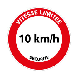 Panneau de signalisation VITESSE LIMITEE 10 KM/H (H0228)