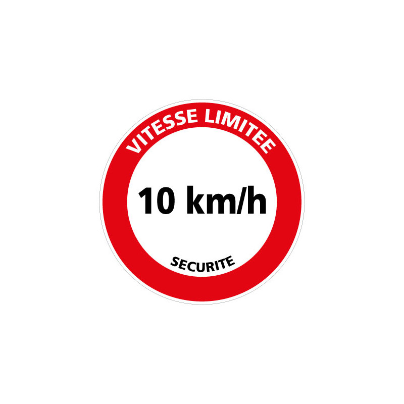 Panneau de signalisation VITESSE LIMITEE 10 KM/H (H0228)