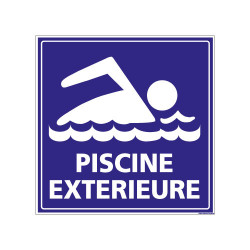 PANNEAU DE SIGNALISATION CAMPING PISCINE EXTERIEURE (H0229)