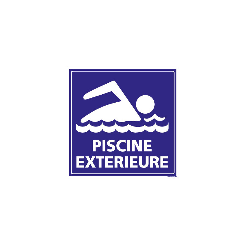 PANNEAU DE SIGNALISATION CAMPING PISCINE EXTERIEURE (H0229)