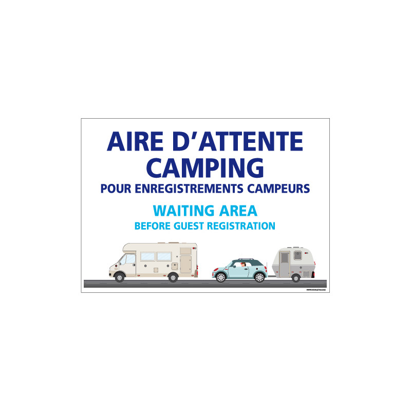 PANNEAU AIRE D'ATTENTE CAMPING (H0298)