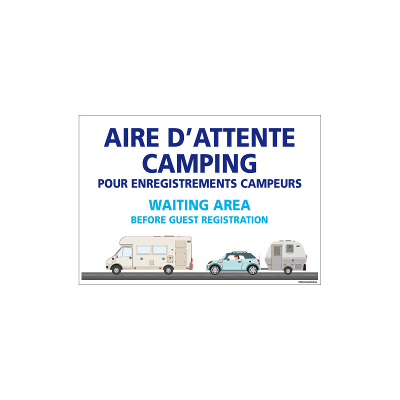 PANNEAU AIRE D'ATTENTE CAMPING (H0298) PANNEAU AIRE D'ATTENTE CAMPING (H0298)