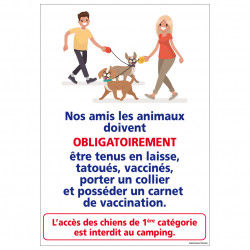 PANNEAU ANIMAUX TENUS EN LAISSE (H0311)