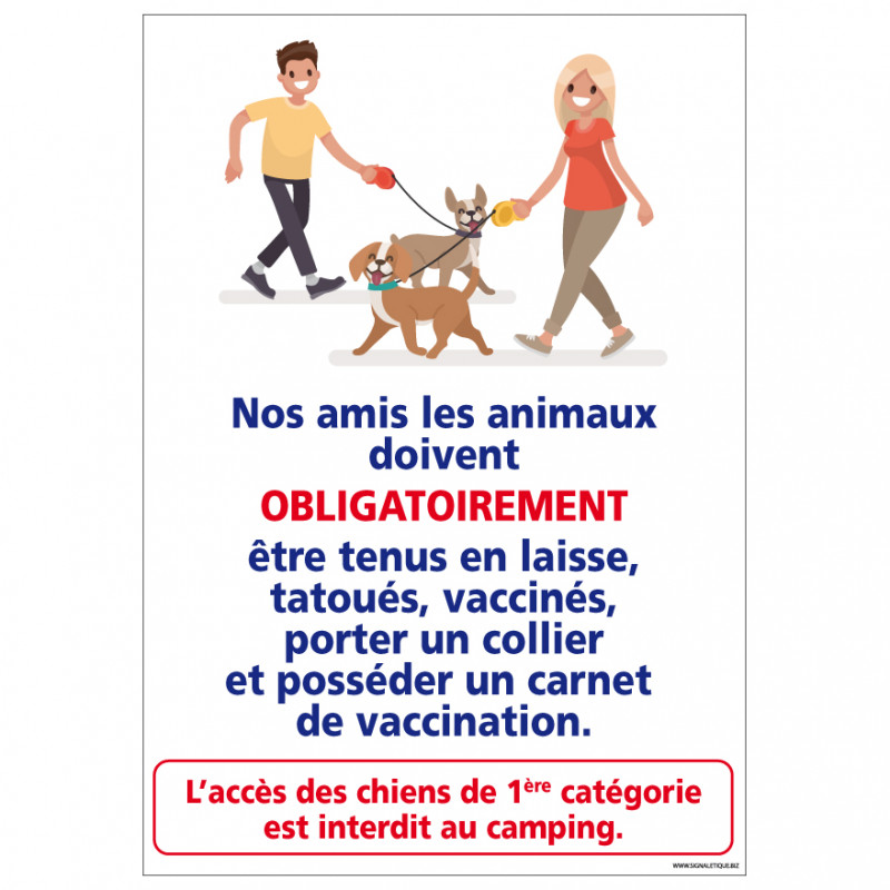 PANNEAU ANIMAUX TENUS EN LAISSE (H0311)