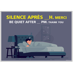 PANNEAU SILENCE APRES ...H (H0320)