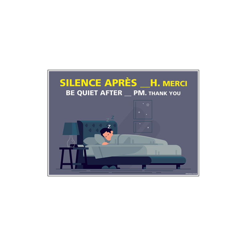 PANNEAU SILENCE APRES ...H (H0320)