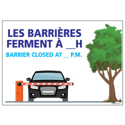 PANNEAU LES BARRIERES FERMENT ...H (H0327)