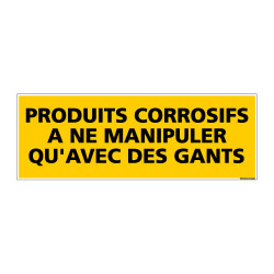 Panneau de Signalisation danger PRODUITS CORROSIFS (C0201)