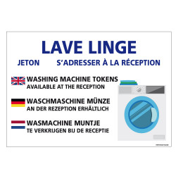 PANNEAU JETON LAVE LINGE (H0330)