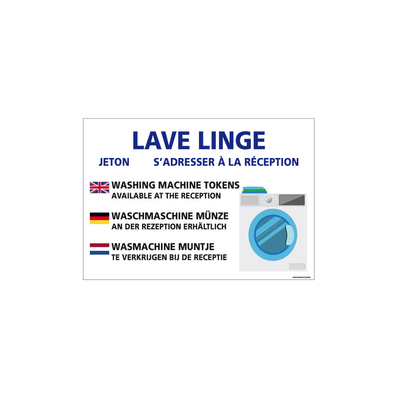 PANNEAU JETON LAVE LINGE (H0330)