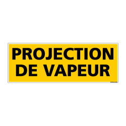 Panneau de Signalisation danger PROJECTION DE VAPEUR (C0202)