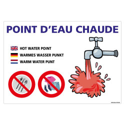 PANNEAU POINT D'EAU CHAUDE (H0433)