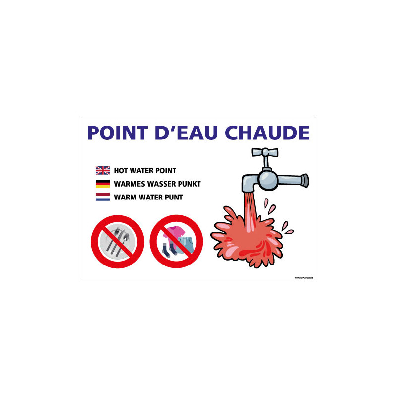 PANNEAU POINT D'EAU CHAUDE (H0433) PANNEAU POINT D'EAU CHAUDE (H0433)