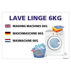 PANNEAU LAVE LINGE PERSONNALISABLE (H0434)