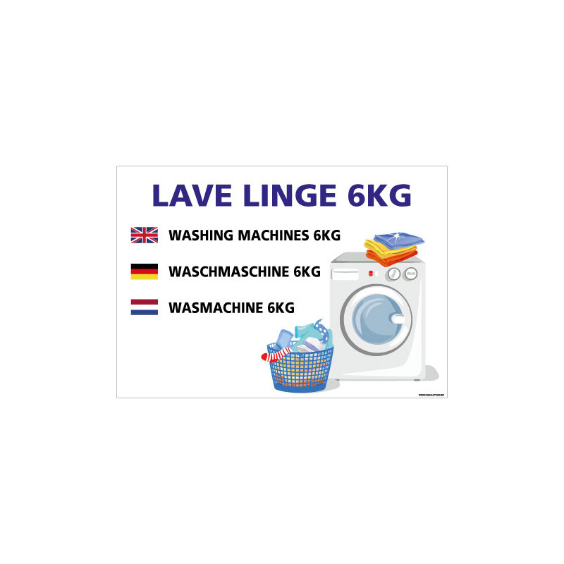 PANNEAU LAVE LINGE PERSONNALISABLE (H0434)