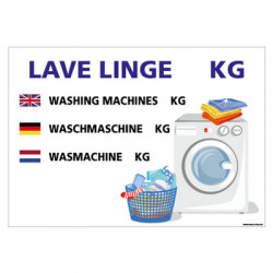 PANNEAU LAVE LINGE PERSONNALISABLE (H0434)