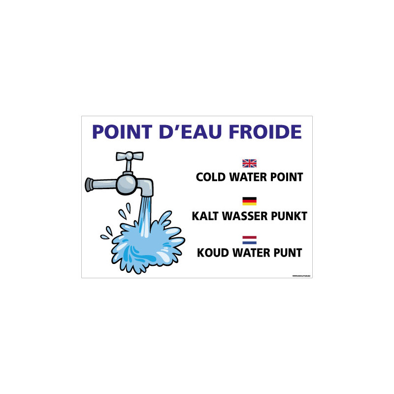 PANNEAU POINT D'EAU FROIDE (H0438)