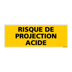 Panneau de Signalisation danger RISQUE DE PROJECTION ACIDE (C0212)