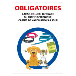 PANNEAU OBLIGATIONS POUR LES ANIMAUX (H0443)