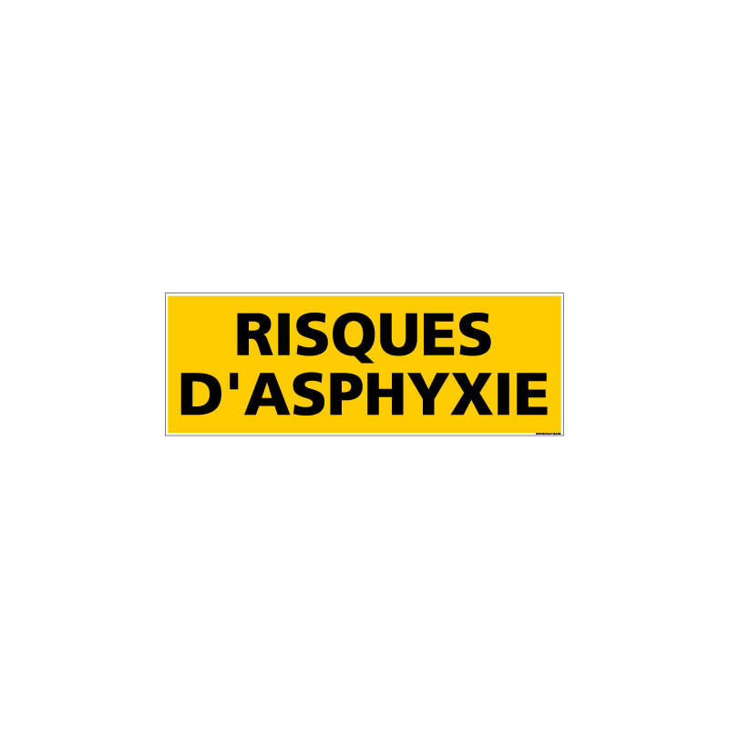 Panneau de Signalisation danger RISQUES D'ASPHYXIE (C0214)
