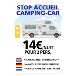 PANNEAU STOP ACCUEIL CAMPING-CAR (H0452)