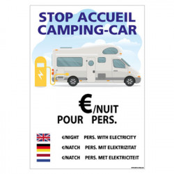 PANNEAU STOP ACCUEIL CAMPING-CAR (H0452)
