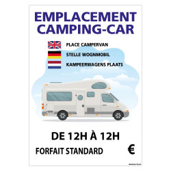 PANNEAU EMPLACEMENT CAMPING-CAR PERSONNALISABLE (H0453)