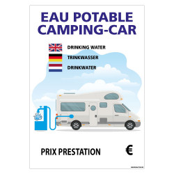 PANNEAU EAU POTABLE CAMPING-CAR PERSONNALISABLE (H0454)