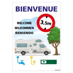 PANNEAU BIENVENUE - AIRE POUR CAMPING-CAR (H0457)