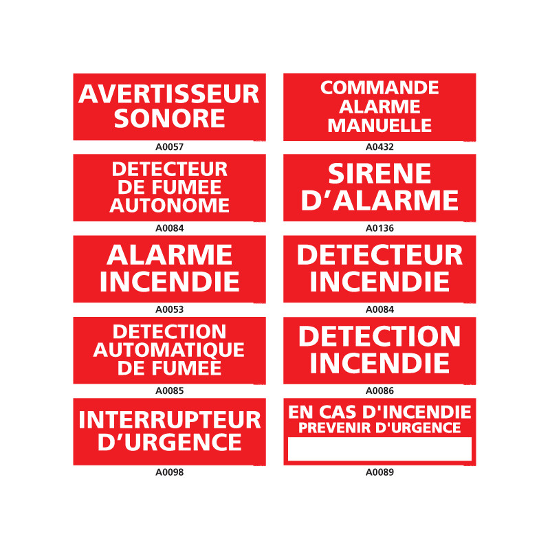 Panneaux d'avertisseur sonore et detecteur