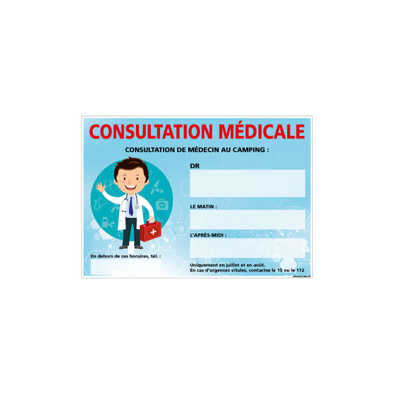 PANNEAU CONSULTATION MEDICALE (H0461-PERSO) PANNEAU CONSULTATION MEDICALE (H0461-PERSO)
