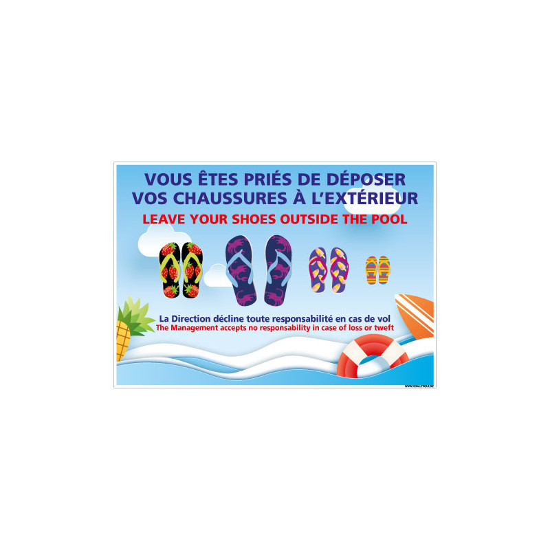 PANNEAU VOUSTES PRIES DE DEPOSER VOS CHAUSSURES L'EXTERIEUR (H0470) PANNEAU VOUSTES PRIES DE DEPOSER VOS CHAUSSURES L'EXTERIEUR (H0470)