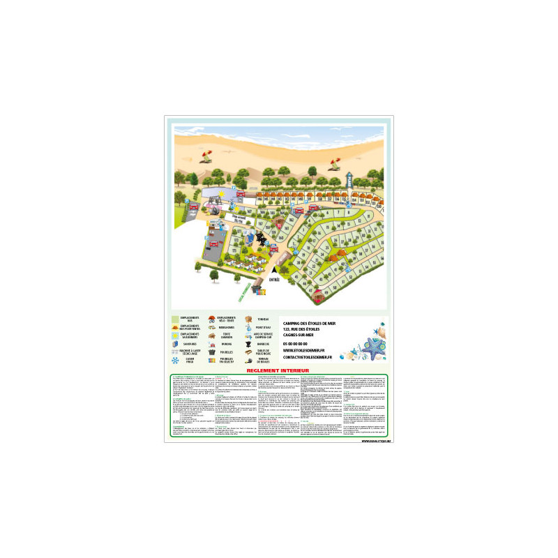 PANNEAU PLAN DE CAMPING PERSONNALISER (H0503)