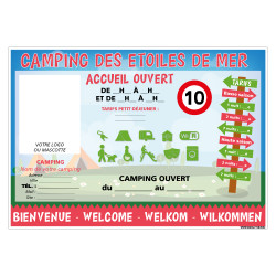 PANNEAU PERSONNALISABLE DE VOTRE ACCUEIL DE CAMPING (H0505-PERSO)