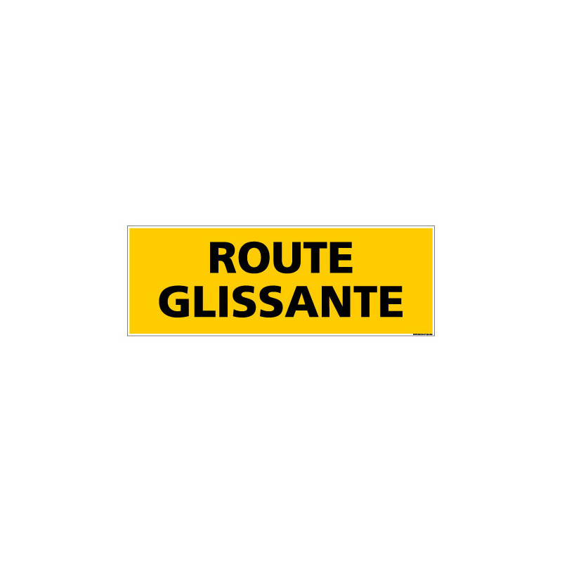 Panneau de Signalisation danger ROUTE GLISSANTE (C0217)