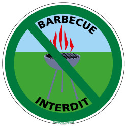 Panneau de Signalisation Barbecue Interdit (H0019)