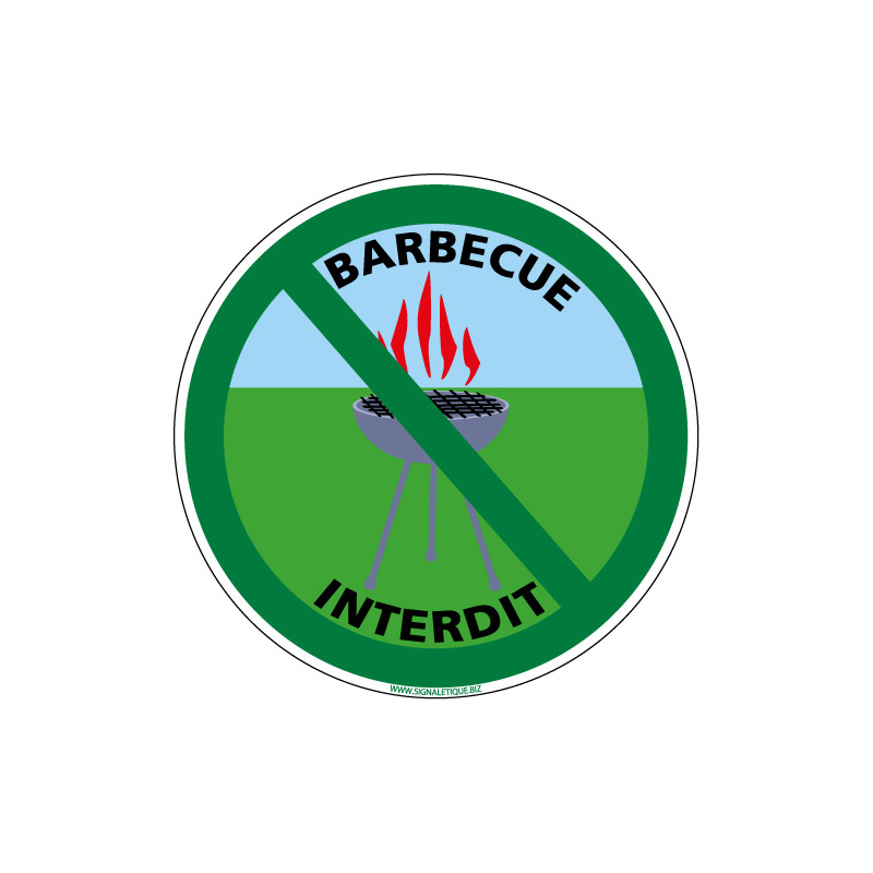 Panneau de Signalisation Barbecue Interdit (H0019)