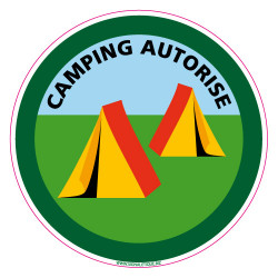 PANNEAU CAMPING AUTORISE (H0020)