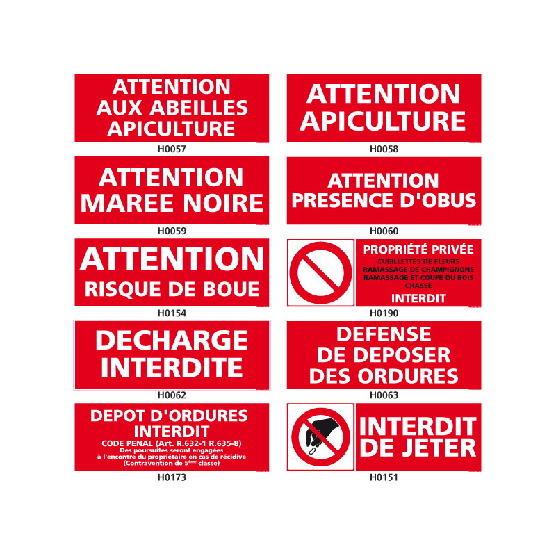 Panneau de Signalisation spécial nature