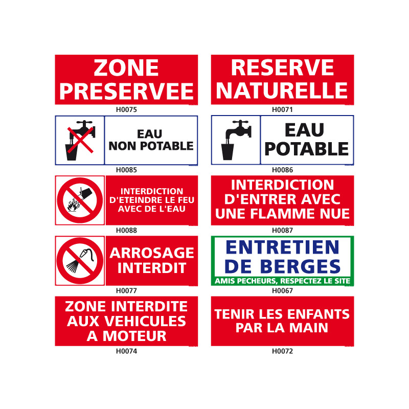 Panneau de signalisation spécial nature